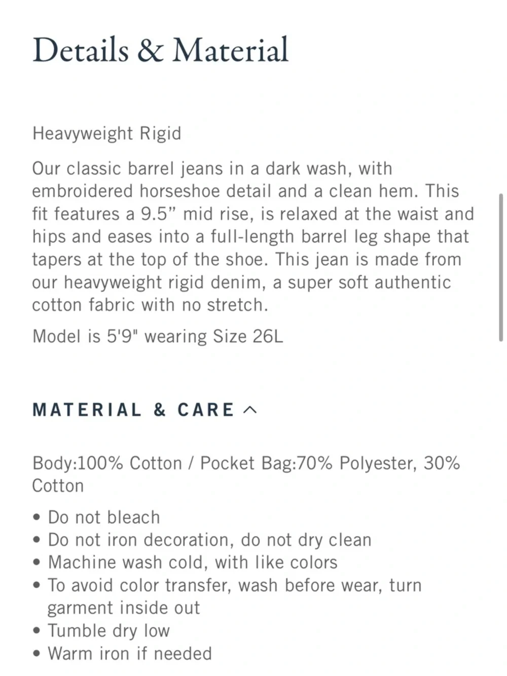 A&F barrel Blue Jeans